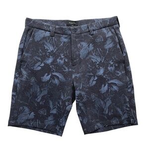 Bugatchi Men’s Tropical Print Shorts 32 Stretch Knit